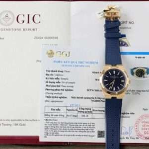 Vacheron Constantin Overseas 4500V Watch Blue Real Gold Cover Replica 11 Luxury 41mm