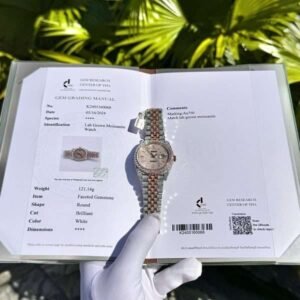 Rolex DateJust Gold-Plated with Full Moissanite Diamonds 41mm
