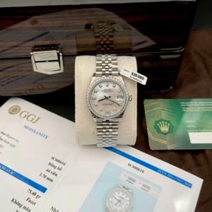 Rolex Replica 1:1 Watch DateJust Moissanite Diamond MOP Jubilee Strap EW 31mm