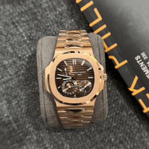 Patek Philippe Nautilus 5712R Replica Watch Rose Gold Chocolate Dial